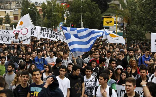 Protestos contra políticas de austeridade no Chipre em 26:3:2013. Foto- Yannis Behrakis:Reuters