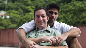 David Miranda e Glenn Greenwald 