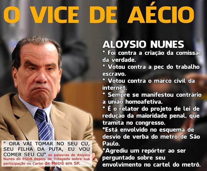 Resultado de imagem para Corrupção de Aloysio Nunes